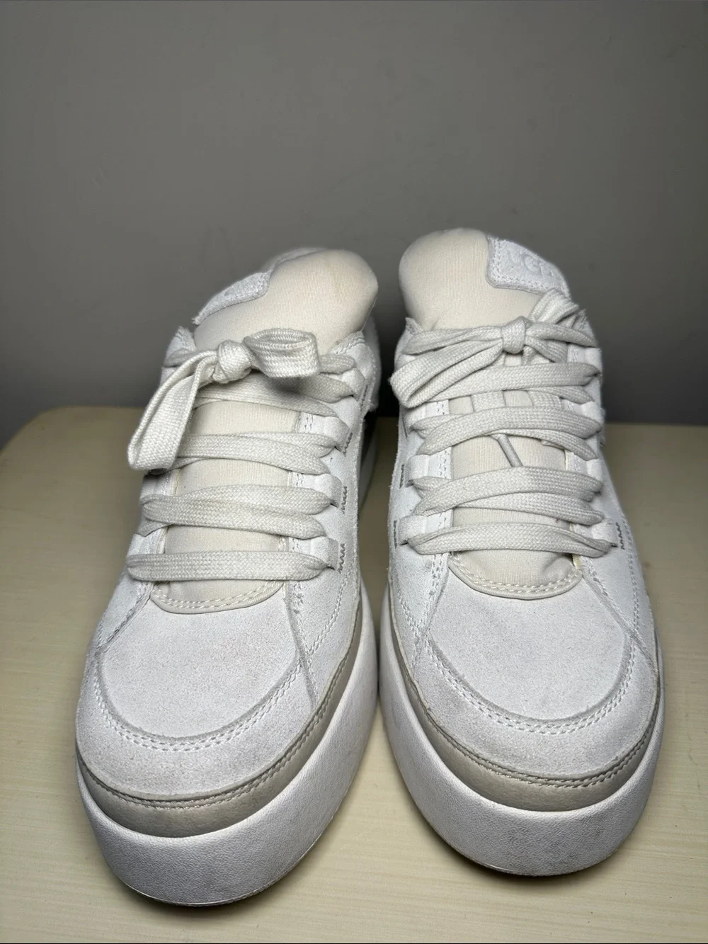 Ugg goldencush LT White Platform Suede chunky Sneakers